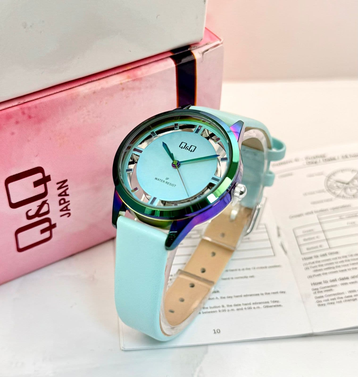 Q&Q Rainbow Quartz Azul Cielo